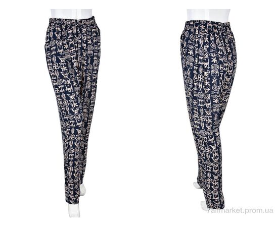 Фотография Женские брюки Лето 1716-19 (10884) navy (10 шт. р.сетка M-4XL) "Obuvok" недорого оптом от прямого поставщика, изображение 3