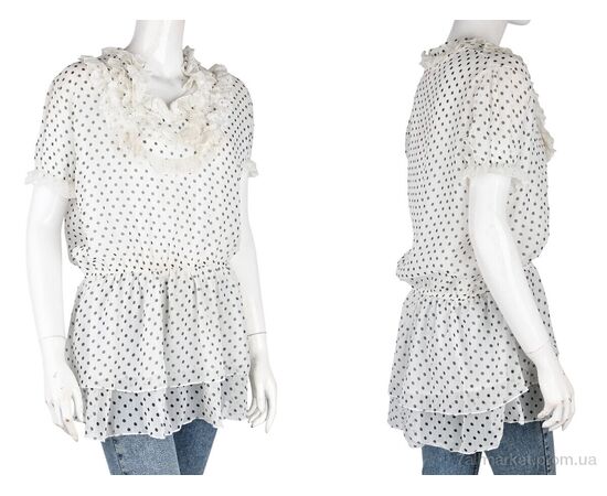 Фотография Женская блузка Лето B0124-1 (10991) white (3 шт. р.сетка XL-2XL) "Obuvok" недорого оптом от прямого поставщика, изображение 3