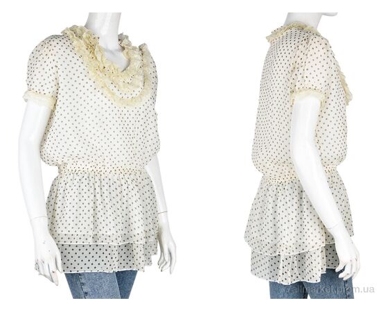 Фотография Женская блузка Лето B0124-2 (10993) beige (3 шт. р.сетка XL-2XL) "Obuvok" недорого оптом от прямого поставщика, изображение 3
