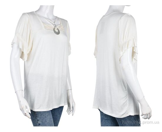 Фотография Футболка женская Лето B0109-5 (10925) white (5 шт. р.сетка One size) "Obuvok" недорого оптом от прямого поставщика, изображение 3