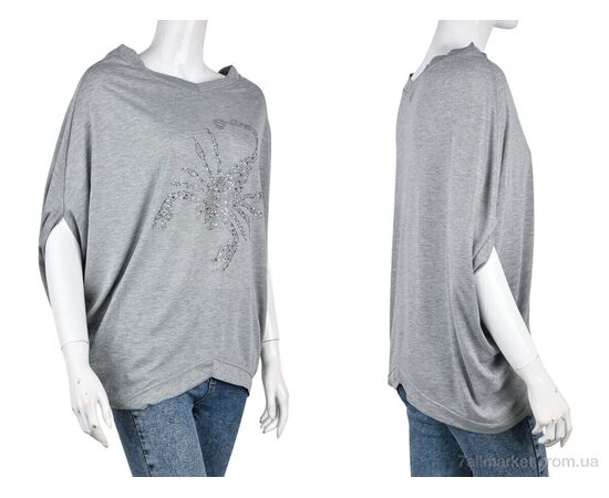 Фотография Футболка женская Лето B0116-2 (10950) grey (6 шт. р.сетка One size) "Obuvok" недорого оптом от прямого поставщика, изображение 3