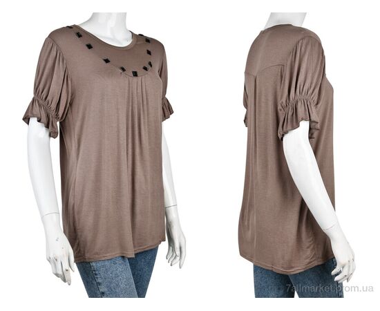 Фотография Футболка женская Лето B0108-4 (10916) l.brown (5 шт. р.сетка One size) "Obuvok" недорого оптом от прямого поставщика, изображение 3