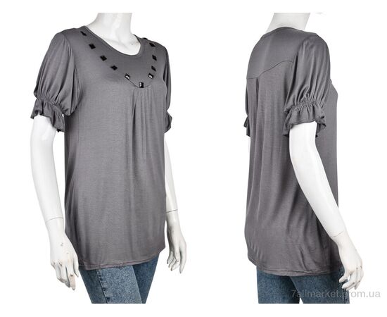 Фотография Футболка женская Лето B0108-5 (10917) grey (5 шт. р.сетка One size) "Obuvok" недорого оптом от прямого поставщика, изображение 3