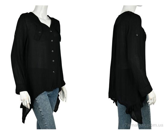 Фотография Рубашка женская Лето B0105-2 (10886) black (4 шт. р.сетка L-2XL) "Obuvok" недорого оптом от прямого поставщика, изображение 3