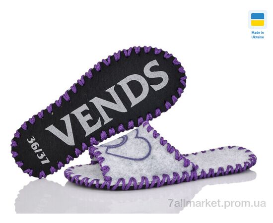 Тапки жіночі для будинку Весна/осінь 291 сірий (9 пар р.36-41) "Active" недорого оптом від прямого постачальника, зображення 3