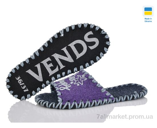 Тапки жіночі для будинку Весна/осінь 287 фіолет (9 пар р.36-41) "Active" недорого оптом від прямого постачальника, зображення 3