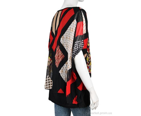 Фотография Женская блузка Лето B0106-1 (10898) red (5 шт. р.сетка One size) "Obuvok" недорого оптом от прямого поставщика, изображение 2