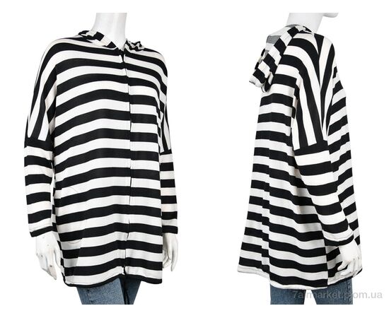 Фотография Кофта женская Весна/осень B0123-1 (10987) black-white (4 шт. р.сетка One size) "Obuvok" недорого оптом от прямого поставщика, изображение 3