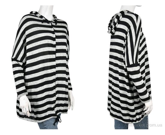 Фотография Кофта женская Весна/осень B0123-2 (10988) black-grey (4 шт. р.сетка One size) "Obuvok" недорого оптом от прямого поставщика, изображение 3