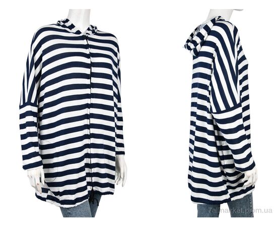 Фотография Кофта женская Весна/осень B0123-3 (10989) blue-white (4 шт. р.сетка One size) "Obuvok" недорого оптом от прямого поставщика, изображение 3