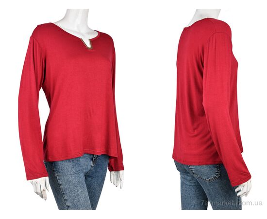 Фотография Кофта женская Весна/осень B0121-3 (10978) bordo (5 шт. р.сетка XL-2XL) "Obuvok" недорого оптом от прямого поставщика, изображение 3