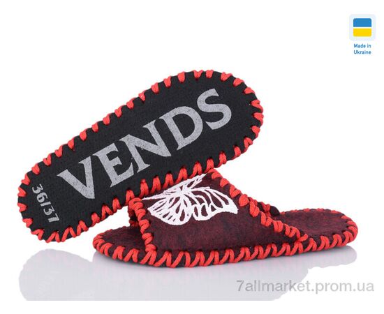 Тапки жіночі для будинку Весна/осінь 259W бордо (9 пар р.36-41) "Active" недорого оптом від прямого постачальника, зображення 3