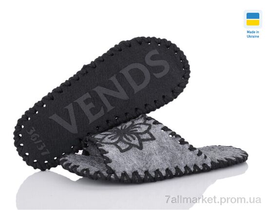 Тапки жіночі для будинку Весна/осінь 285W сірий (9 пар р.36-41) "Active" недорого оптом від прямого постачальника, зображення 3