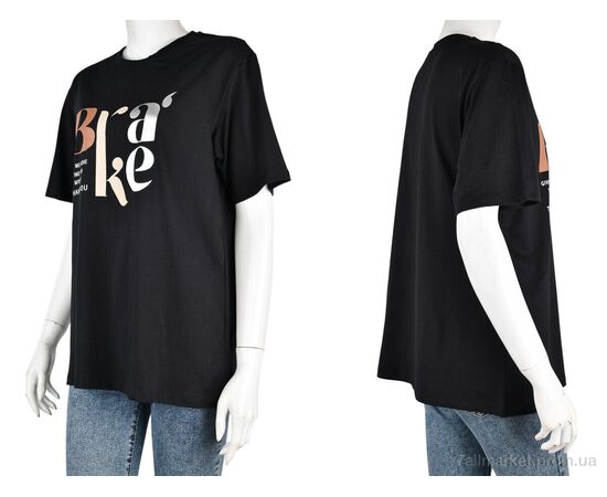 Футболка жіноча Літо 4049-02-1 black (3 шт. р.сіткаS-L) "Мир" недорого оптом від прямого постачальника, зображення 3