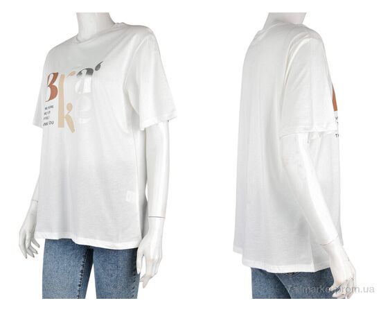 Футболка жіноча Літо 4049-02-2 white (3 шт. р.сіткаS-L) "Мир" недорого оптом від прямого постачальника, зображення 3