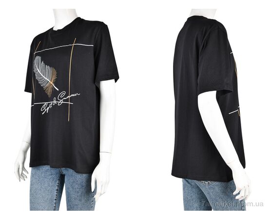 Фотография Футболка женская Лето 4049-03-1 black (3 шт. р.сетка S-L) "Мир" недорого оптом от прямого поставщика, изображение 3