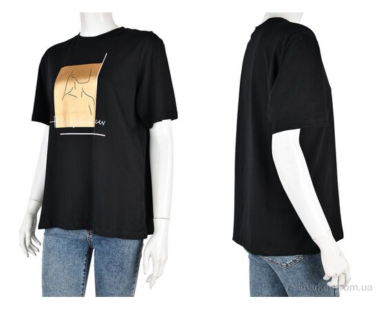 Футболка жіноча Літо 4049-04-1 black (3 шт. р.сіткаS-L) "Мир" недорого оптом від прямого постачальника, зображення 3