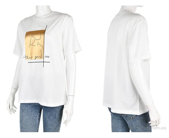 Футболка жіноча Літо 4049-04-2 white (3 шт. р.сіткаS-L) "Мир" недорого оптом від прямого постачальника, зображення 3