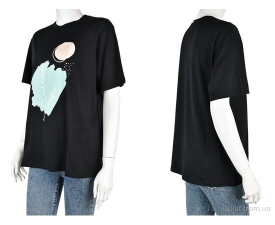Фотография Футболка женская Лето 4049-08-1 black (3 шт. р.сетка S-L) "Мир" недорого оптом от прямого поставщика, изображение 3
