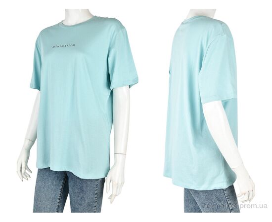 Футболка жіноча Літо 4049-05-5 l.blue (3 шт. р.сіткаS-L) "Мир" недорого оптом від прямого постачальника, зображення 3