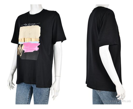 Футболка жіноча Літо 4049-06-1 black (3 шт. р.сіткаS-L) "Мир" недорого оптом від прямого постачальника, зображення 3