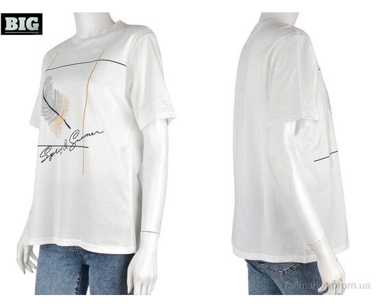 Фотография Футболка женская Лето 4049-03-2 white (3 шт. р.сетка S-L) "BIG" недорого оптом от прямого поставщика, изображение 3