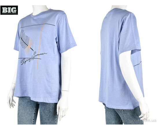 Фотография Футболка женская Лето 4049-03-3 violet (3 шт. р.сетка S-L) "BIG" недорого оптом от прямого поставщика, изображение 3