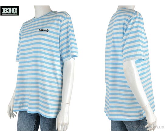 Фотография Футболка женская Лето 4049-12-2 l.blue (3 шт. р.сетка S-L) "BIG" недорого оптом от прямого поставщика, изображение 3