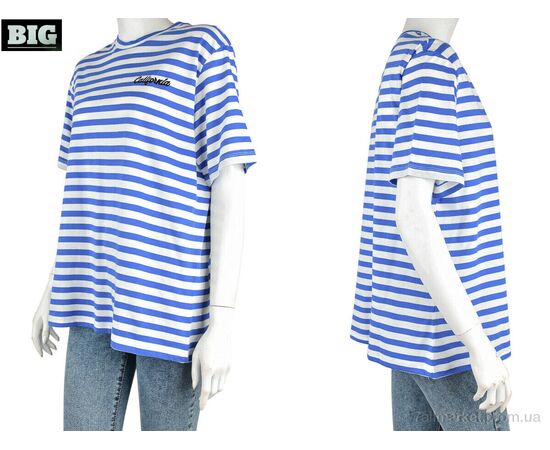 Футболка жіноча Літо 4049-12-3 blue (3 шт. р.сіткаS-L) "BIG" недорого оптом від прямого постачальника, зображення 3