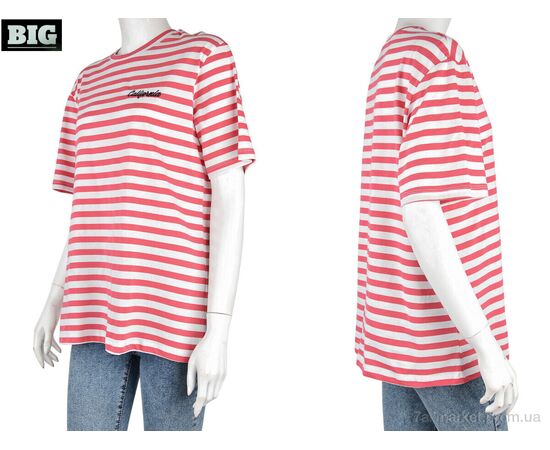 Футболка жіноча Літо 4049-12-5 pink (3 шт. р.сіткаS-L) "BIG" недорого оптом від прямого постачальника, зображення 3