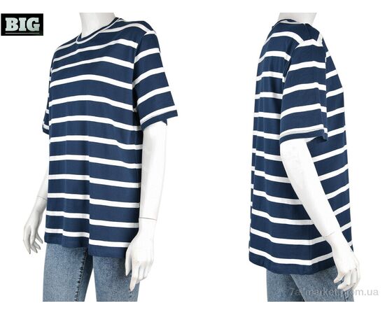 Футболка жіноча Літо 4049-11-1 navy (3 шт. р.сіткаS-L) "BIG" недорого оптом від прямого постачальника, зображення 3