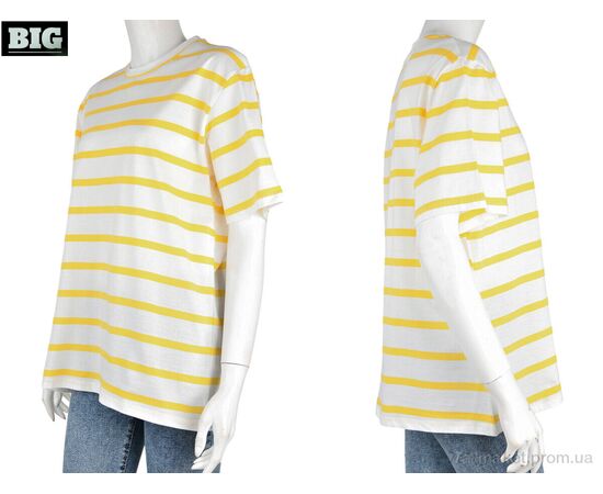 Футболка жіноча Літо 4049-11-3 yellow (3 шт. р.сіткаS-L) "BIG" недорого оптом від прямого постачальника, зображення 3