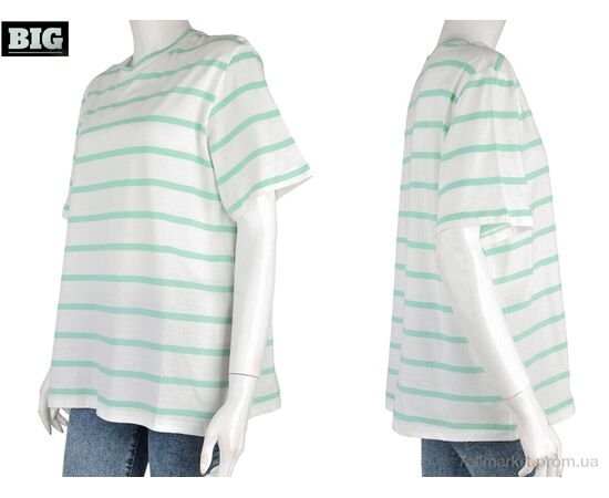 Футболка жіноча Літо 4049-11-4 green (3 шт. р.сіткаS-L) "BIG" недорого оптом від прямого постачальника, зображення 3