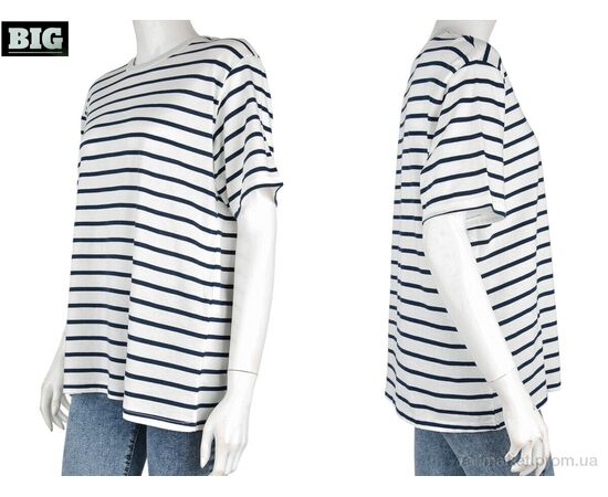 Футболка жіноча Літо 4049-10-2 white (3 шт. р.сіткаS-L) "BIG" недорого оптом від прямого постачальника, зображення 3