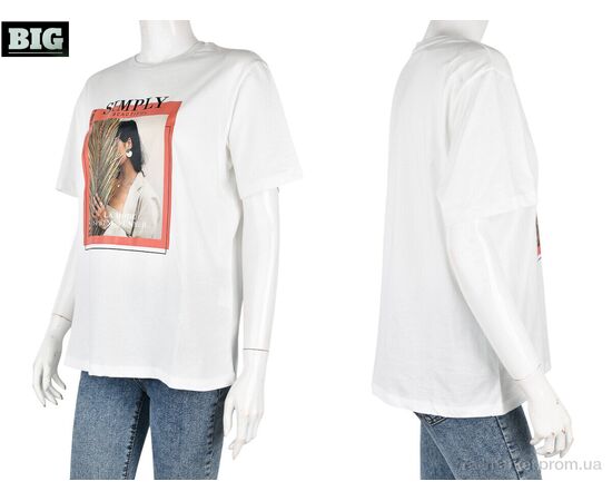 Футболка женская Лето 4049-05-2 white (3 шт. р.сетка S-L) "BIG" недорого оптом от прямого поставщика, изображение 3 Фотография Футболка женская Лето 4049-05-2 white (3 шт. р.сетка S-L) "BIG" недорого оптом от прямого поставщика, изображение 3
