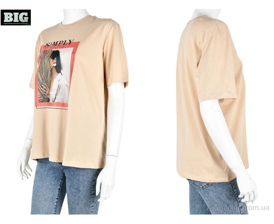Футболка женская Лето 4049-05-3 l.beige (3 шт. р.сетка S-L) "BIG" недорого оптом от прямого поставщика, изображение 3 Фотография Футболка женская Лето 4049-05-3 l.beige (3 шт. р.сетка S-L) "BIG" недорого оптом от прямого поставщика, изображение 3