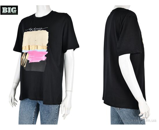 Футболка женская Лето 4049-06-1 black (3 шт. р.сетка S-L) "BIG" недорого оптом от прямого поставщика, изображение 3 Фотография Футболка женская Лето 4049-06-1 black (3 шт. р.сетка S-L) "BIG" недорого оптом от прямого поставщика, изображение 3