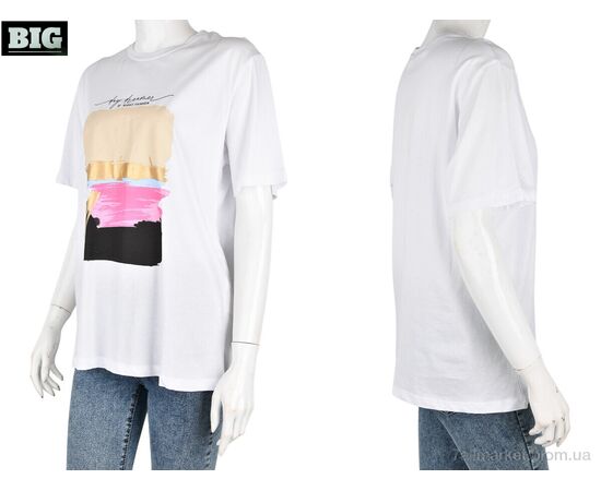 Футболка женская Лето 4049-06-2 white (3 шт. р.сетка S-L) "BIG" недорого оптом от прямого поставщика, изображение 3 Фотография Футболка женская Лето 4049-06-2 white (3 шт. р.сетка S-L) "BIG" недорого оптом от прямого поставщика, изображение 3