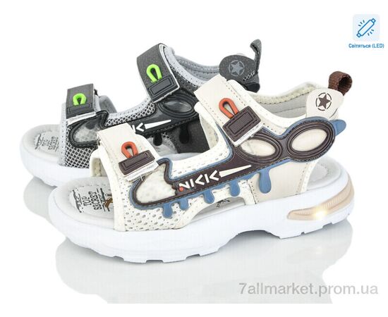 Сандалии детские летние Лето 2630-2B LED mix (12 пар р.26-31) "PoniTop kids" недорого оптом от прямого поставщика Фотография Сандалии детские летние Лето 2630-2B LED mix (12 пар р.26-31) "PoniTop kids" недорого оптом от прямого поставщика