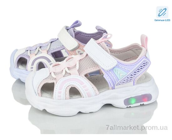 Босоножки детские летние Лето 2637-4D LED mix (12 пар р.27-32) "PoniTop kids" недорого оптом от прямого поставщика Фотография Босоножки детские летние Лето 2637-4D LED mix (12 пар р.27-32) "PoniTop kids" недорого оптом от прямого поставщика