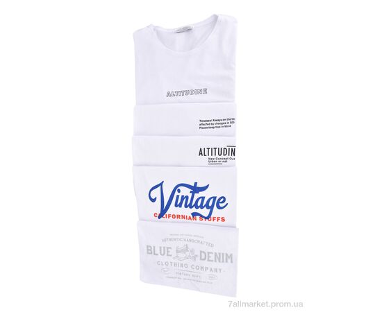 Фотография Футболка мужская Лето 10229-2 white mix (5 шт. р.сетка S-2XL) "Obuvok" недорого оптом от прямого поставщика, изображение 4