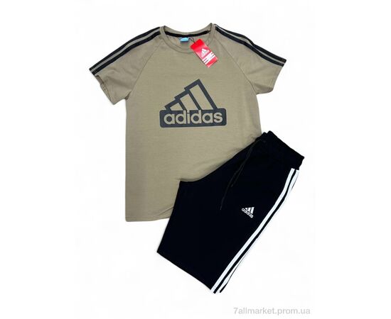 Фотография Спортивный костюм мужской Лето Y2-3 khaki-black (5 шт. р.сетка M-3XL) "Verton" недорого оптом от прямого поставщика, изображение 2