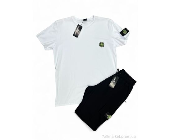 Спортивний костюм чоловічий Літо Y3-2 white-black (5 шт. р.сіткаM-3XL) "Verton" недорого оптом від прямого постачальника, зображення 2