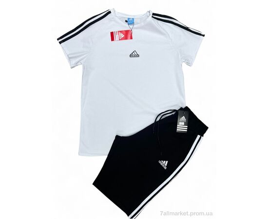 Фотография Спортивный костюм мужской Лето Y4-3 white-black (5 шт. р.сетка L-3XL) "Verton" недорого оптом от прямого поставщика, изображение 2