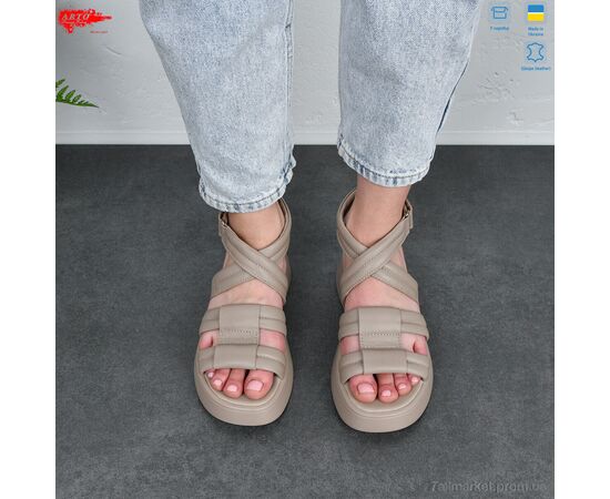 Босоніжки жіночі літні Літо 350 латте к. (8 пар р.36-41) "ARTO" недорого оптом від прямого постачальника, зображення 4