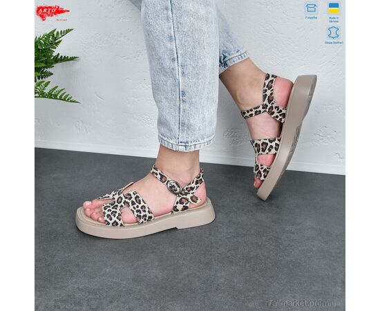 Босоніжки жіночі літні Літо 430 латте-леоп. (8 пар р.36-41) "ARTO" недорого оптом від прямого постачальника, зображення 2