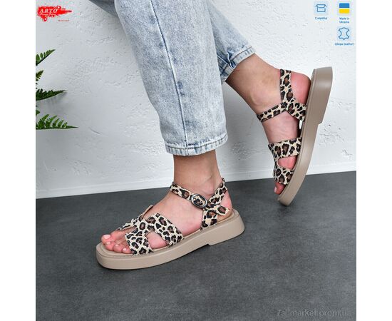 Босоніжки жіночі літні Літо 430 латте-леоп. (8 пар р.36-41) "ARTO" недорого оптом від прямого постачальника, зображення 3