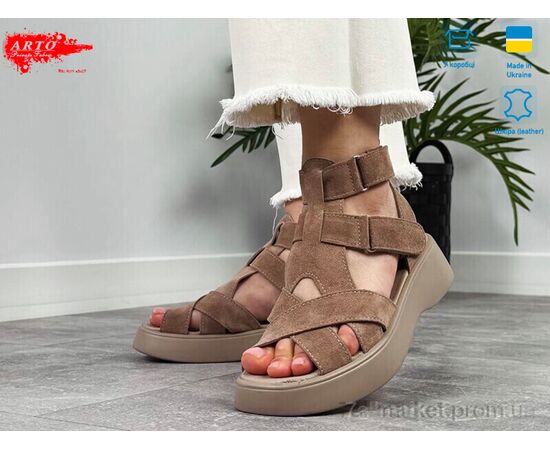 Босоніжки жіночі літні Літо 175 кофе з. (8 пар р.36-41) "ARTO" недорого оптом від прямого постачальника, зображення 2
