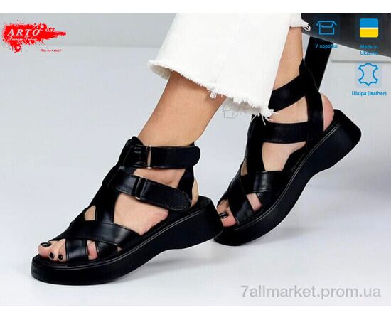 Босоніжки жіночі літні Літо 175 ч.к. (8 пар р.36-41) "ARTO" недорого оптом від прямого постачальника, зображення 2