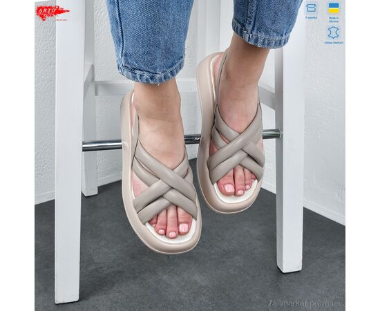 Босоніжки жіночі літні Літо 0170 латте к. (6 пар р.36-40) "ARTO" недорого оптом від прямого постачальника, зображення 2